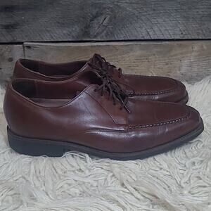 Neil M President Split Moc Toe Derby Oxford Shoes Brown Leahter Mens 9.5